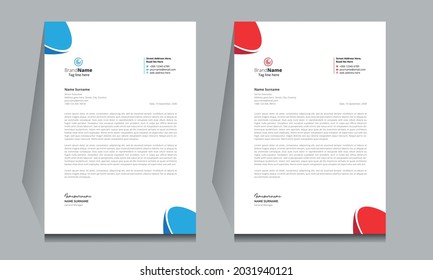 Clean and professional letterhead template