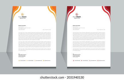 Clean and professional letterhead template