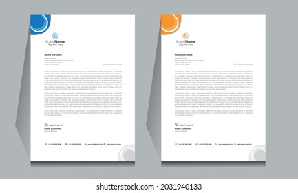 Clean and professional letterhead template