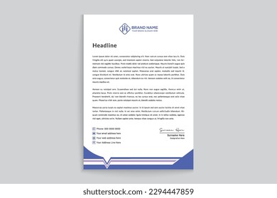 Clean professional letterhead template design
