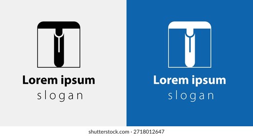 Un diseño de logotipo limpio y profesional con una letra T estilizada combinada con un icono de corbata, perfecto para la marca corporativa, empresas de consultoría y empresas de moda. Ilustración vectorial