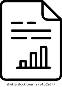 Icono de documento minimalista limpio y profesional con bordes afilados, ideal para informes corporativos y presentaciones comerciales.