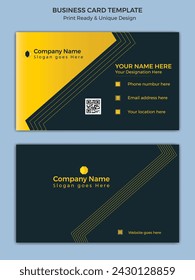 Clean and professional modern business card template