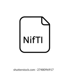 Clean and professional NIFTI logo icon in bold black typography on a white background, ideal for branding and digital use.