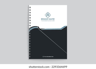 Clean professional notebook cover template