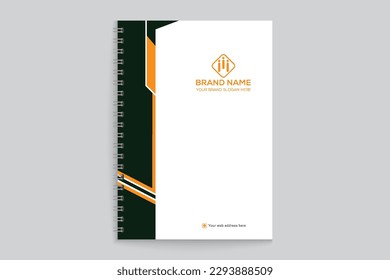 Clean professional notebook cover template