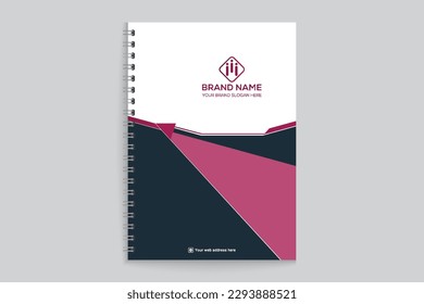 Clean professional notebook cover template