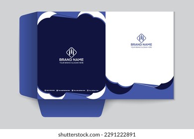 Clean professional presentation folder template