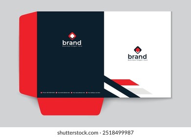 Clean professional presentation folder template