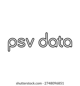 Clean and professional PSV data file icon with bold typography, ideal for tech, business, and digital presentations.