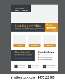 Clean professional real state flyer template