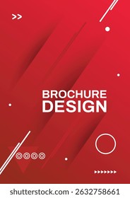 Clean and professional red brochure design template for business presentations and marketing materials.


