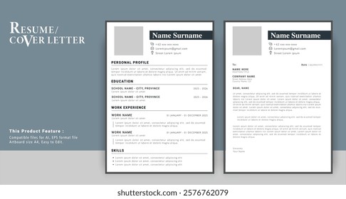 Clean Professional Resume and Cover Letter Templates