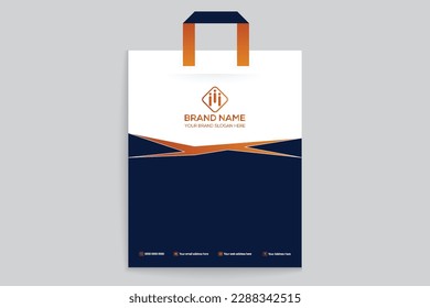 Clean professional shopping bag template