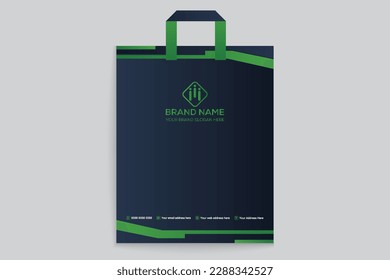 Clean professional shopping bag template