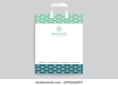 Clean professional shopping bag template