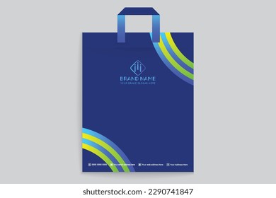 Clean professional shopping bag template