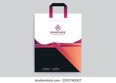 Clean professional shopping bag template