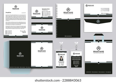 Clean professional stationery template  design