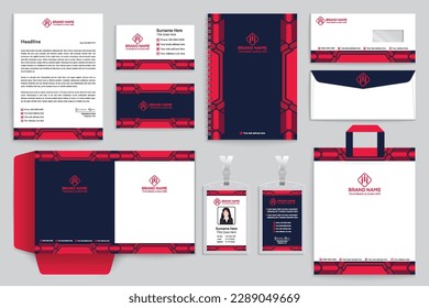 Clean professional stationery template design