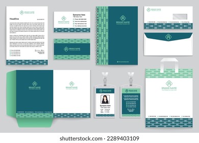 Clean professional stationery template design