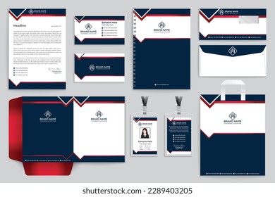 Clean professional stationery template design