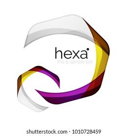 Limpar vetor profissional negócios hexágono emblema