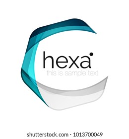 Emblema de hexágono profesional de vectores limpio