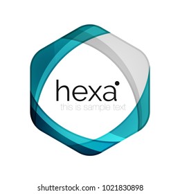 Clean professional vector business hexagon emblem