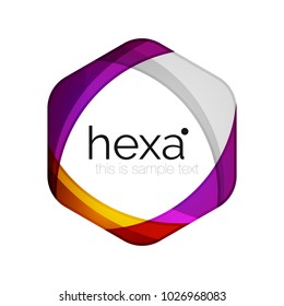 Emblema de hexágono profesional de vectores limpio