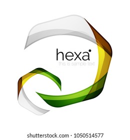 Sauberes professionelles Hexagon-Symbol für Vektorindustrie