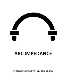 Clean and professional vector illustration of an electrical arc impedance symbol, ideal for engineering, physics, and technical design projects with a modern aesthetic.