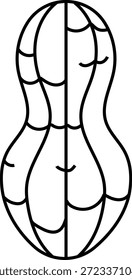 Eine saubere und professionelle Vektorkonturgrafik einer ganzen Erdnuss in ihrer strukturierten Schale, mit detaillierter Linienführung, um die charakteristische Oberfläche des Leguminosen darzustellen. Diese minimalistische Lebensmittelgrafik fängt die Essenz gesunder Snacks, biologischer landwirtschaftlicher Produkte und kulinarischer Zutaten ein und ist damit ein hochwertiger Aktivposten für die Gesundheits-, Süßwaren- und Snackindustrie. Die sauberen Vektorpfade wurden für die einfache Verwendung in digitalen Illustrationen, E-Commerce-Symbolen und Produktverpackungsgrafiken entwickelt. Dieses ikonische Symbol ist ideal für lokale Bauernmarken, Ernährung Blog-Beschilderung und personalisierte Küche Dekor Decals. Das skalierbare EPS-Format sorgt dafür, dass die komplizierten Schraffurmuster der Schale scharf bleiben, wenn sie für Plakate oder Lebensmittelgeschäfte vergrößert werden. Konzeptionell repräsentiert die Bildsprache Energie, Natur und die Einfachheit ganzer Lebensmittel. Ob in digitalen Medien verwendet, um eine vegane Marke zu bewerben oder auf physischen Waren wie gedruckten Schürzen und Geschenkanhänger für Gourmet-Nussgläser, diese Erdnussgrafik bietet eine professionelle und einladende visuelle für alle lebensmittelbezogenen Kontexte. Die monochromatisch-schwarze Kontur bietet eine saubere und organische Ästhetik, die sich effektiv in hochwirksame Grafikdesign-Projekte integriert, die sich auf Nachhaltigkeit und manuelle Arbeit konzentrieren, um sicherzustellen, dass die Botschaft der natürlichen Gesundheit einem breiten Publikum klar vermittelt wird.
