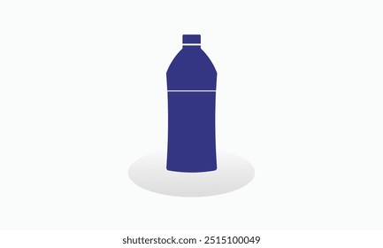 Sauberer und professioneller Wassertopf, Trinkflaschen-Symbol, blau und grau Farbflasche.