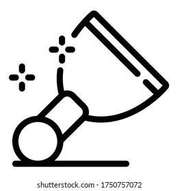 Reinigen Sie das Messersymbol. Outline sauberes Kutte Messer, Vektorsymbol für Webdesign einzeln auf weißem Hintergrund