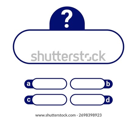 Clean quiz layout featuring a main question area and four answer choices for educational purposes.
