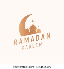 clean Ramadan Kareem Mubarak Greeting Card. Happy & Holy Ramadan. Month of fasting for Muslims. Arabic Calligraphy. logo in arabic letters with mosque and pattern. paper cut design. 3D design.