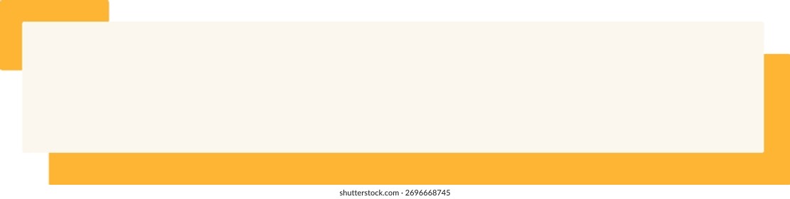 Clean rectangular web header design with orange corner accents and ample text space.