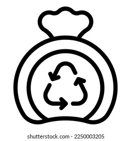 Clean recycle bag icon outline vector. Spray hand. Wash care