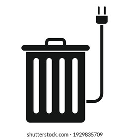 Icono de la papelera de reciclaje. Ilustración simple del icono del vector de la papelera de reciclaje limpia para el diseño web aislado en fondo blanco