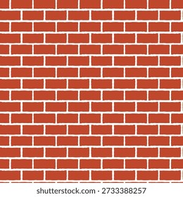 Clean Red Brick Wall Seamless Pattern Background