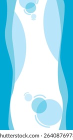 Clean and refreshing abstract background with flowing blue and white shapes, resembling water or liquid. Suitable for health, wellness, or environmental themes, conveying purity, hydration, and fresh