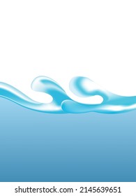 A clean, refreshing image of water can be used to illustrate beverages.