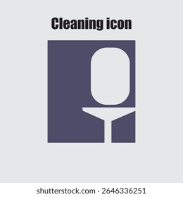 Clean restroom emblem is a simple icon depicting hygiene and cleanliness with sparkling star bursts around the fixture.