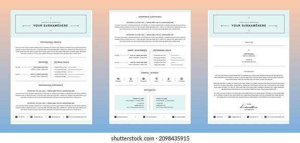 Clean Resume  CV Template Design