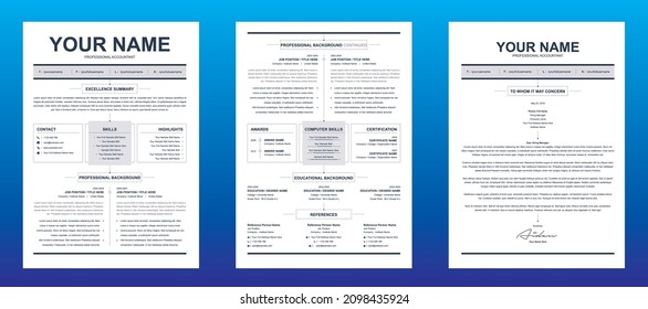 Clean Resume  CV Template Design