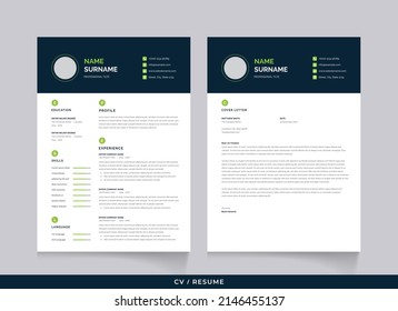 Clean Resume Layout, Resume and Cover Letter