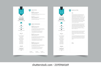 Clean Resume Layout, Minimalist Resum cv-Vorlage, Design-Vorlage für Wiederaufnahme hinzufügen