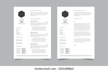 Clean Resume Layout, Minimalist resume cv template, Resume design template