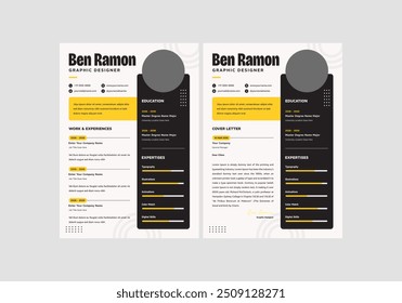 Clean Resume Layout, Minimalist resume cv template, Resume design template